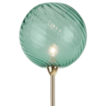 Ilaria Floor Lamp, Brass and Blue Glass