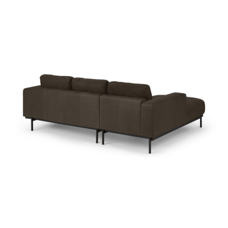 Jarrod Left Hand facing Chaise End Corner Sofa, Truffle Brown Leather