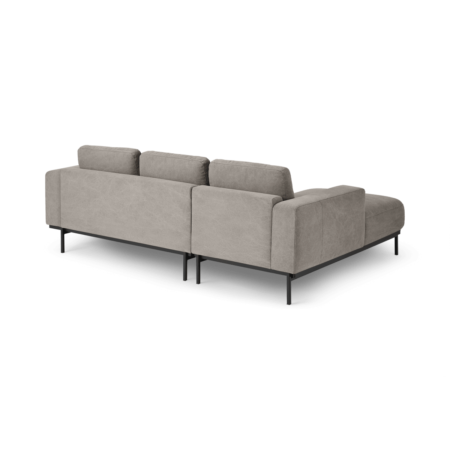 Jarrod Left Hand facing Chaise End Corner Sofa, Washed Grey Cotton