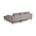 Jarrod Right Hand facing Chaise End Corner Sofa, Washed Grey Cotton