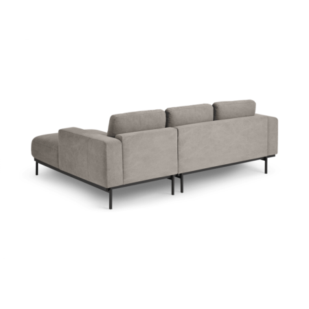 Jarrod Right Hand facing Chaise End Corner Sofa, Washed Grey Cotton