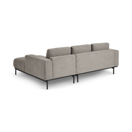 Jarrod Right Hand facing Chaise End Corner Sofa, Washed Grey Cotton