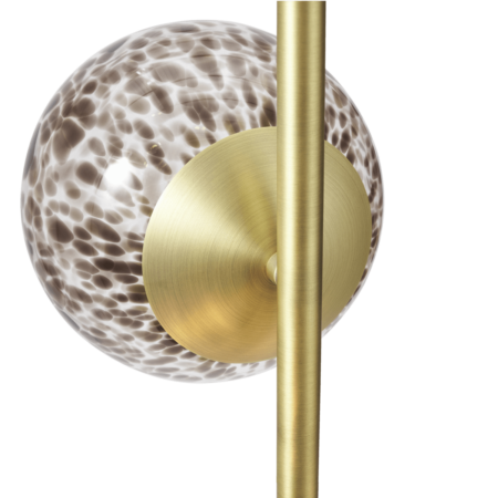 Julia 3 Light Floor Lamp, Tortoiseshell Glass & Brass