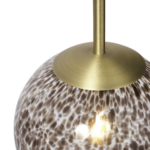 Julia Pendant Ceiling Light, Tortoiseshell Glass & Brass