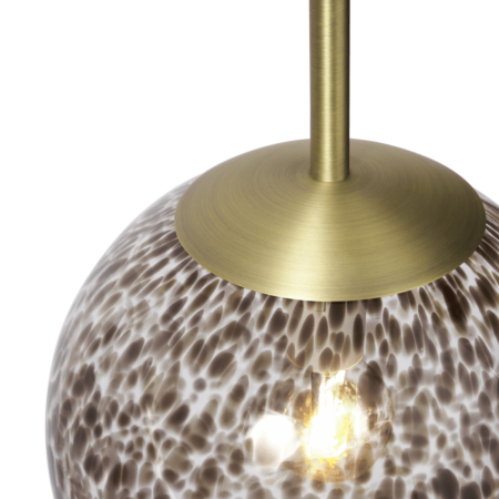 Julia Pendant Ceiling Light, Tortoiseshell Glass & Brass