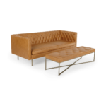 Julianne Ottoman, Charm Tan Premium Leather
