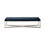 Julianne Ottoman, Navy Cotton Velvet