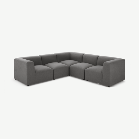 Juno 5 Seater Corner Sofa, Marl Grey