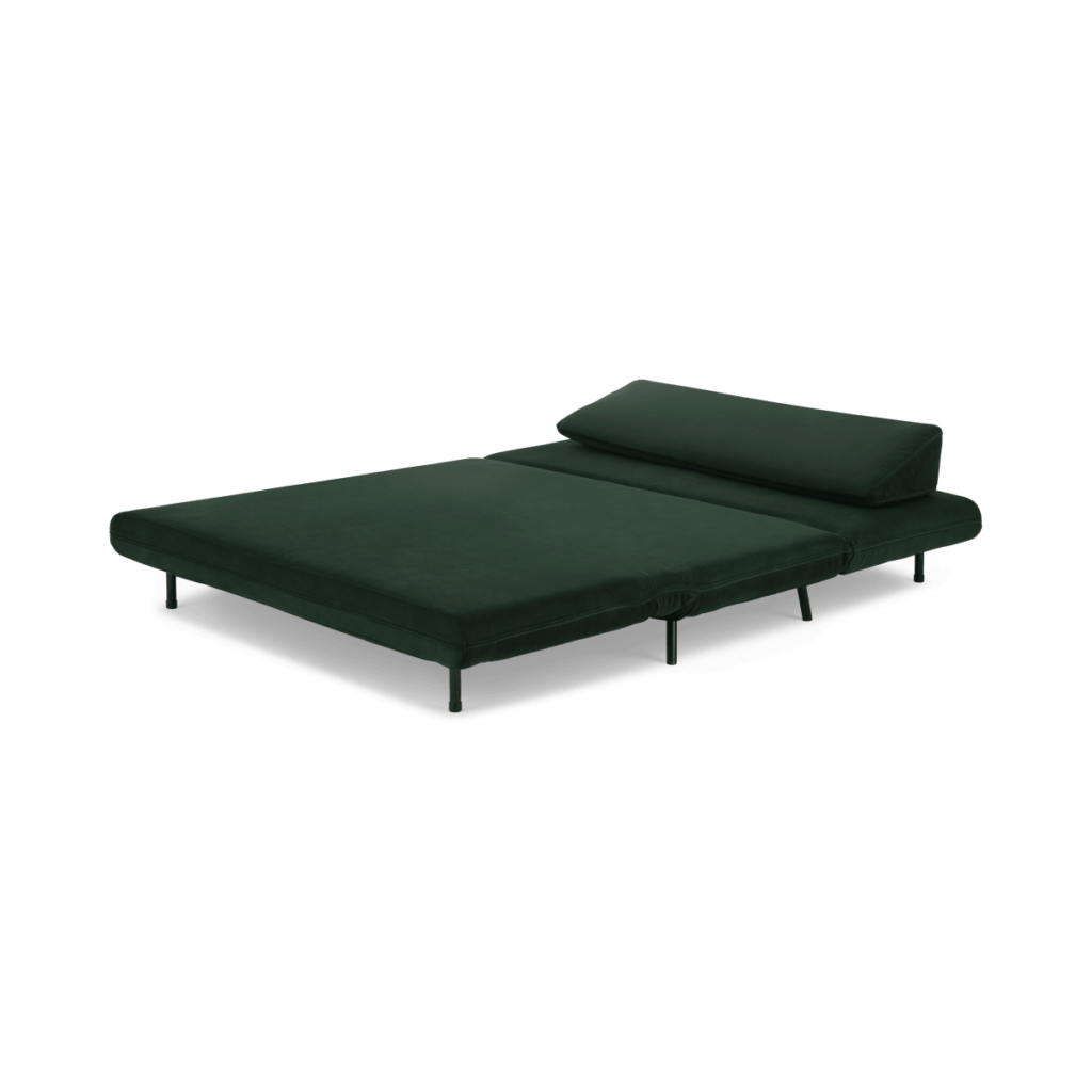 Haru Small Sofa bed, Flame Orange Velvet • Sofas Etc