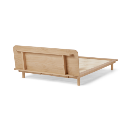 Kano Double Bed with Shelf, Pine