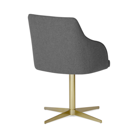 Keira Office Chair, Marl Grey & Brass
