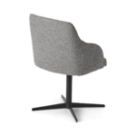 Keira Office Chair, Steel Boucle & Black