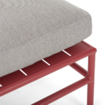 Kian Modular Ottoman, Rust Red and Grey