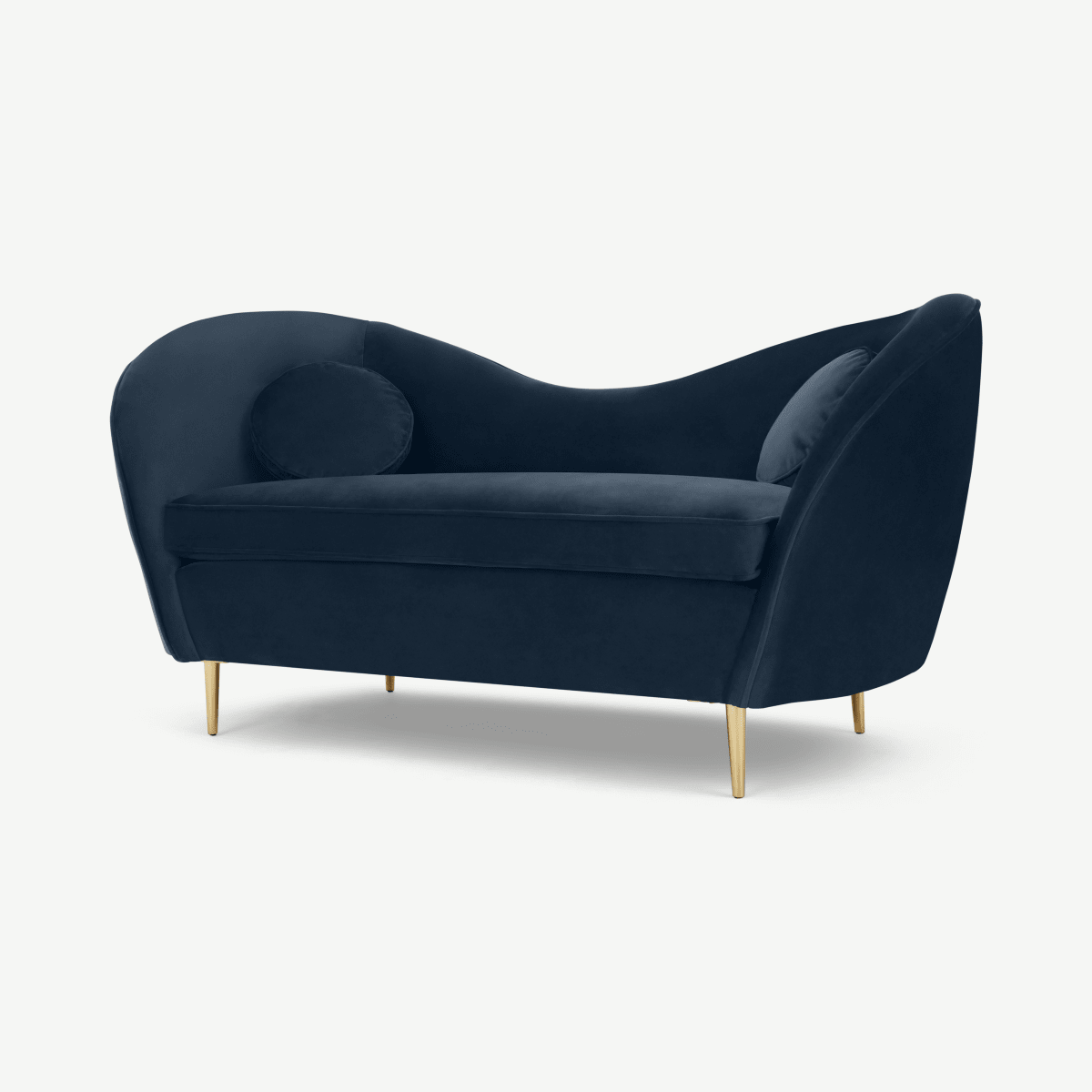 Kooper 2 Seater Sofa, Sapphire Blue Velvet • Sofas Etc