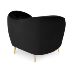 Kooper Accent Armchair, Deep Black Velvet