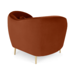 Kooper Accent Armchair, Nutmeg Orange Velvet