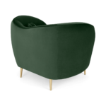 Kooper Accent Armchair, Pine Green Velvet