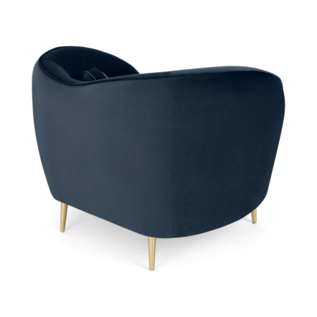 Kooper Accent Armchair, Sapphire Blue Velvet