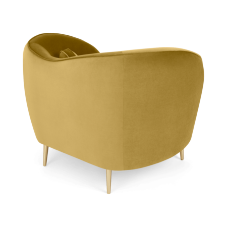 Kooper Accent Armchair, Vintage Gold Velvet