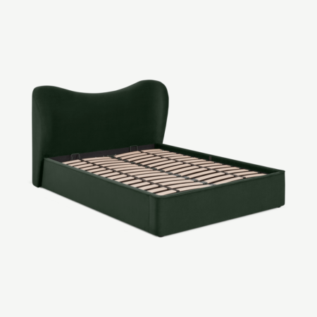 Kooper Double Ottoman Storage Bed, Laurel Green velvet