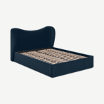 Kooper Double Ottoman Storage Bed, Sapphire Blue Velvet
