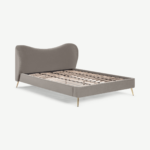Kooper King Size Bed, Alaska Grey Velvet