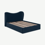 Kooper King Size Ottoman Bed, Sapphire Blue velvet