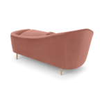 Kooper Right Hand Facing Chaise Longue, Blush Pink Velvet