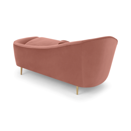 Kooper Right Hand Facing Chaise Longue, Blush Pink Velvet