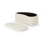 Kooper Storage Pouffe, White Wash Boucle