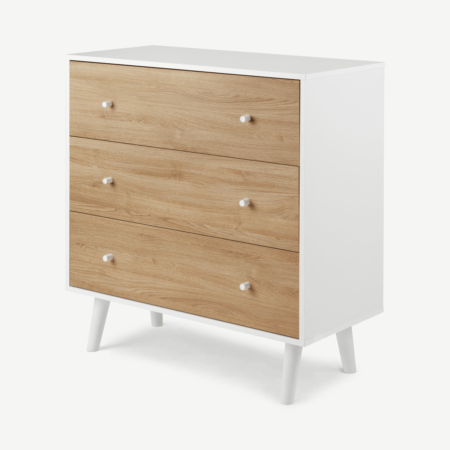 Larsen Chest Of Drawers, Oak & White