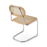 Leora Dining Chair, Cane & Chrome