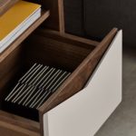 Louis Bedside Table, Walnut & Warm Neutrals