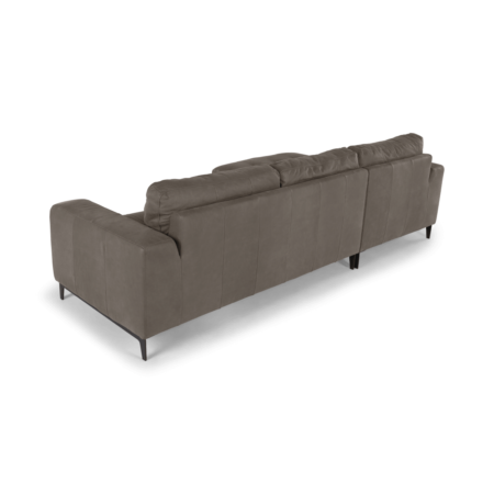 Luciano Left Hand Facing Corner Sofa, Texas Grey Leather