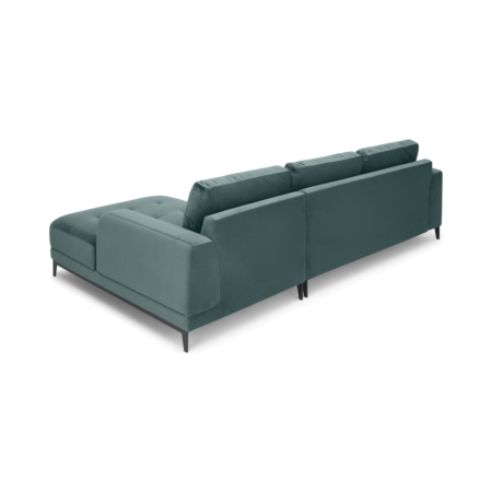 Luciano Right Hand Facing Chaise End Corner Sofa, Marine Green Velvet