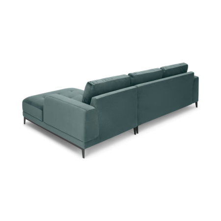 Luciano Right Hand Facing Chaise End Corner Sofa, Marine Green Velvet