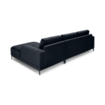 Luciano Right Hand Facing Chaise End Corner Sofa, Twilight Blue Velvet