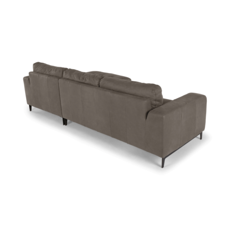 Luciano Right Hand Facing Corner Sofa, Texas Grey Leather