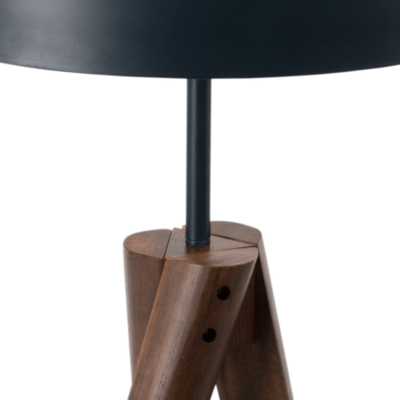 Madison Tripod Floor Lamp, Navy Blue and Dark Wood