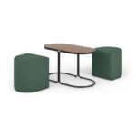 Marade Table & Ottoman Set, Bay Green
