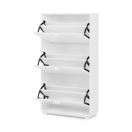 Marcell Double Shoe Storage Cabinet, White