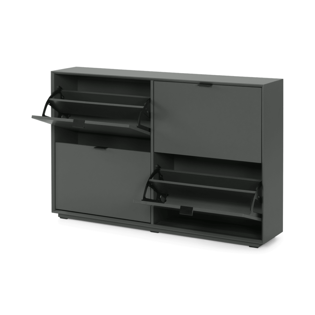 Marcell Wide Double Shoe Storage Grey • Sofas Etc