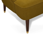 Margot Accent Armchair, Antique Gold Cotton Velvet