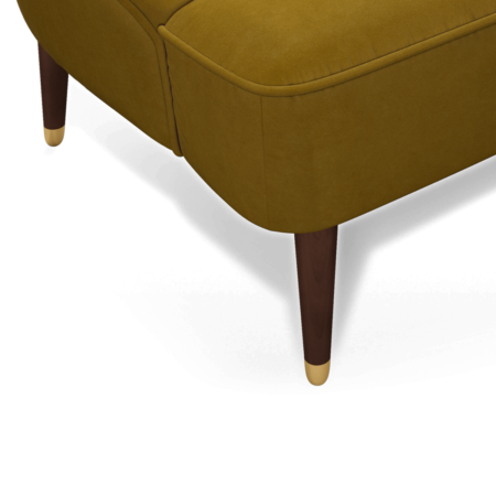 Margot Accent Armchair, Antique Gold Cotton Velvet