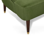 Margot Accent Armchair, Spruce Green Cotton Velvet