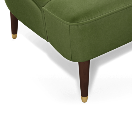 Margot Accent Armchair, Spruce Green Cotton Velvet