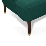 Margot Accent Armchair, Teal Cotton Velvet