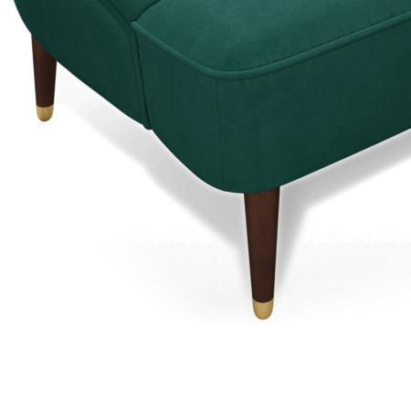 Margot Accent Armchair, Teal Cotton Velvet