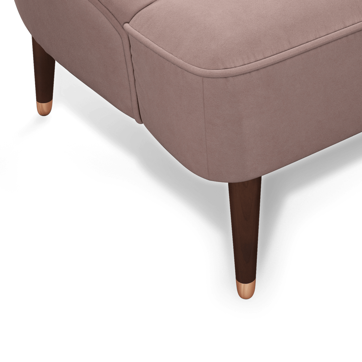 Margot Left Hand Facing Chaise Longue, Spruce Green Cotton Velvet with