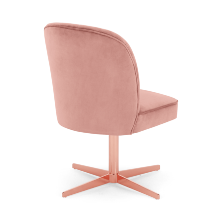 Margot Office Chair, Blush Pink Velvet and Copper
